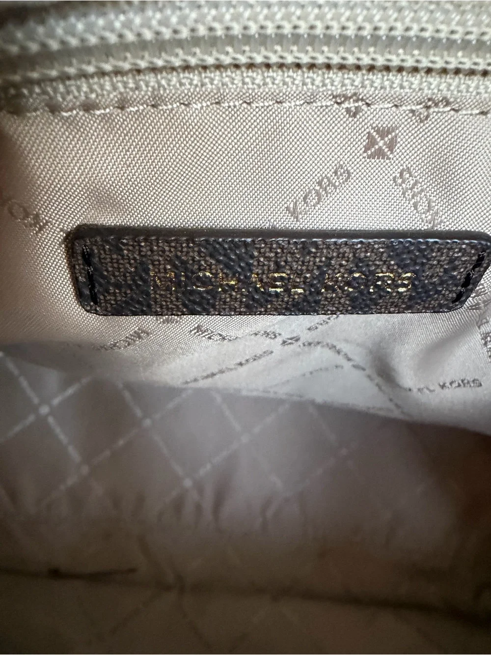 Michael Kors Kenly Large Graphic Logo Tote Army Green Brown Crossbody